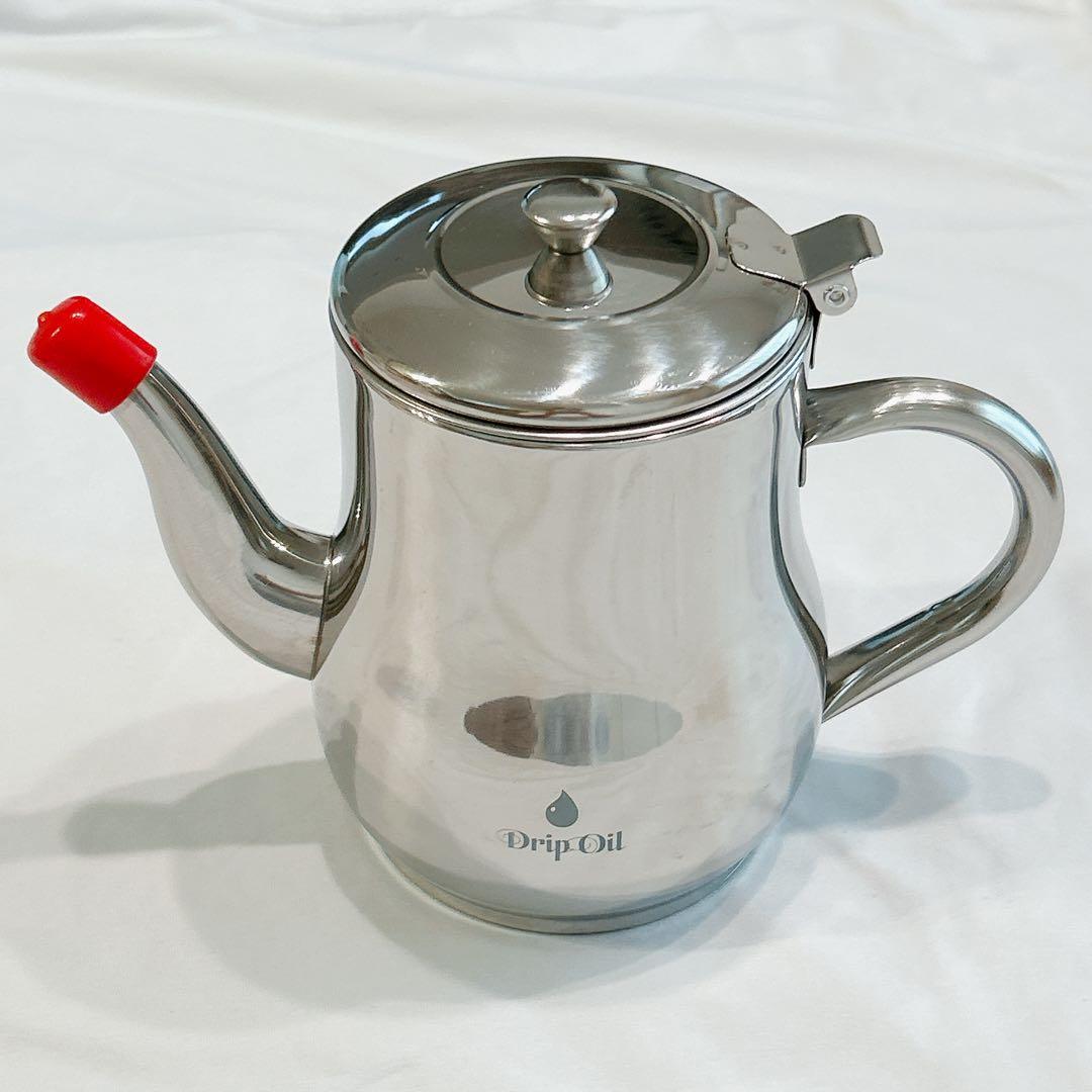 ★ Oil Pot with Strainer, Large Capacity, Stainless Steel, Filter, Oil Pot
