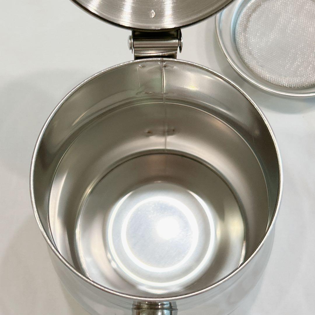 ★ Oil Pot with Strainer, Large Capacity, Stainless Steel, Filter, Oil Pot
