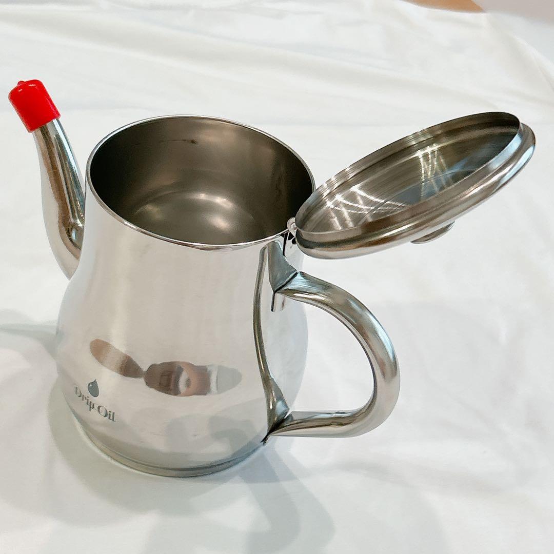 ★ Oil Pot with Strainer, Large Capacity, Stainless Steel, Filter, Oil Pot