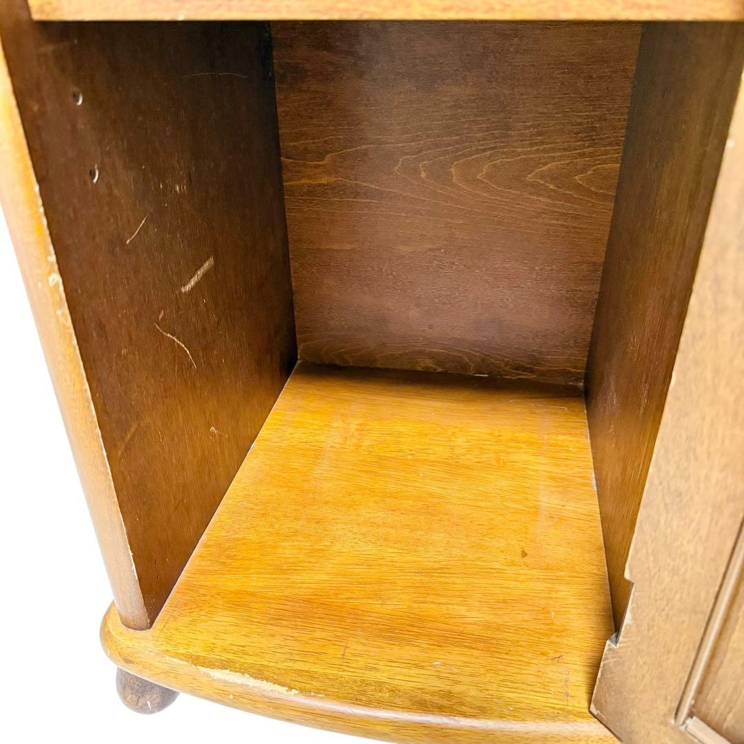 Akebono Kōgei Telephone Stand Wooden Storage Furniture Showa Retro Furniture Antique