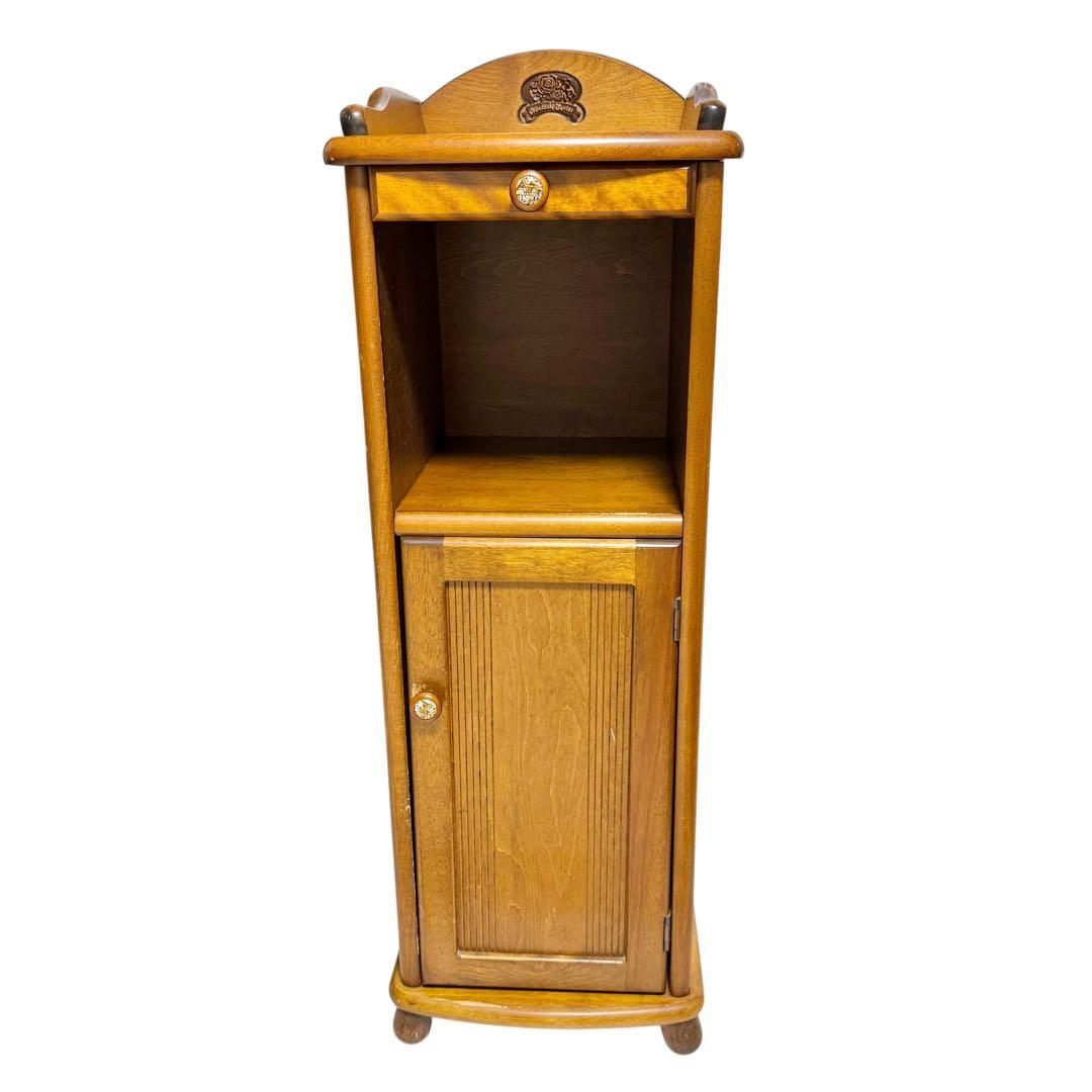 Akebono Kōgei Telephone Stand Wooden Storage Furniture Showa Retro Furniture Antique