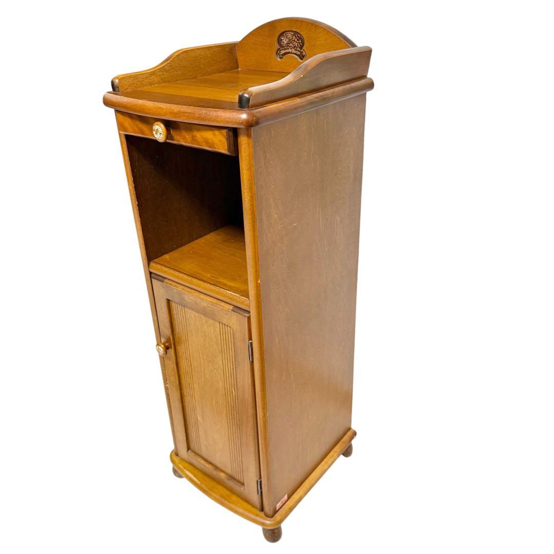 Akebono Kōgei Telephone Stand Wooden Storage Furniture Showa Retro Furniture Antique