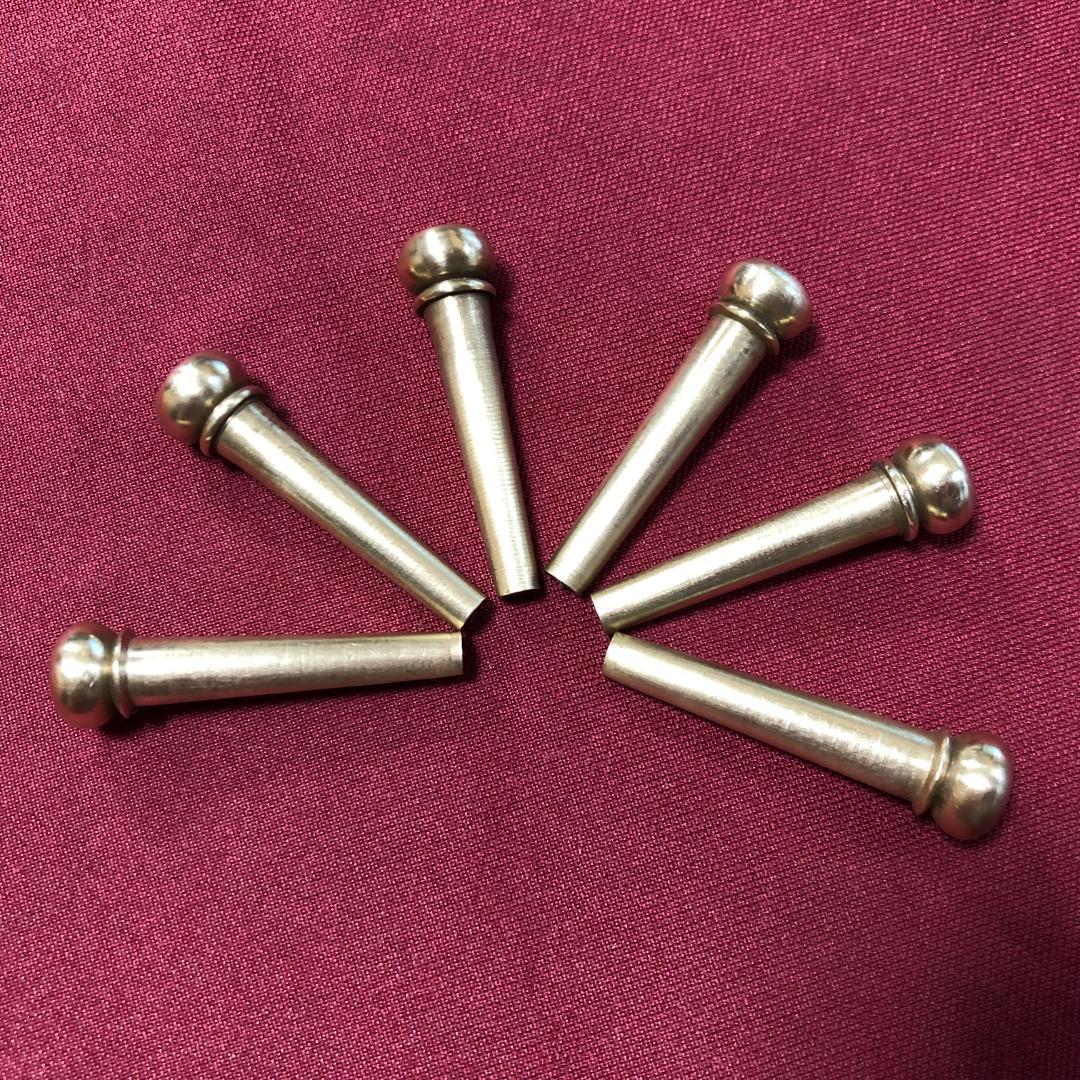 G* Length ★3rd Edition! Set of 6 Brass Bridge Pins - Used, Excellent Condition★