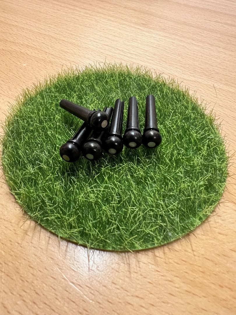 Bridge Pin SCUD F-3606 Black Ebony with Dots