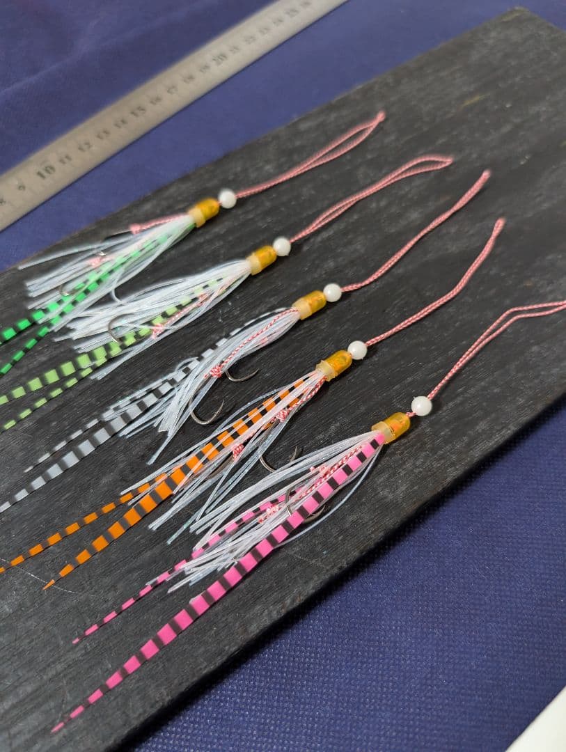 No. 3, 3-inch, for Tai Rubber fishing! Set of 5 glowing thin streamers