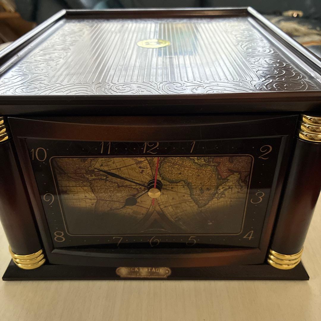 LUCKYSTAGE Telephone Stand with Clock, Love Call Stand
