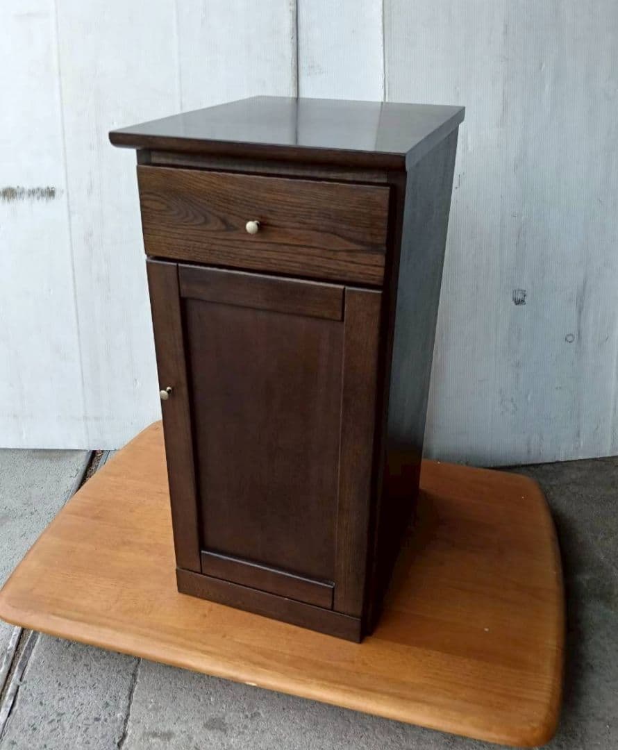 ☆ Retro Antique Wooden Telephone Stand - Dark Brown ☆