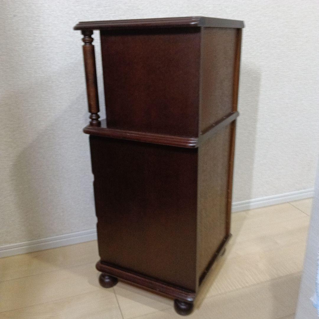 HIKARI Hikari Furniture Wooden Side Chest Telephone Stand Storage 3-Tier Antique Furniture