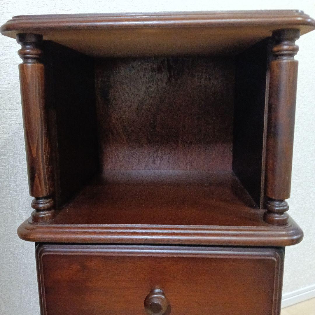 HIKARI Hikari Furniture Wooden Side Chest Telephone Stand Storage 3-Tier Antique Furniture