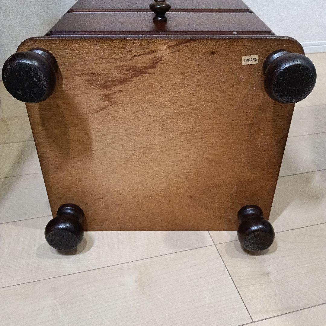 HIKARI Hikari Furniture Wooden Side Chest Telephone Stand Storage 3-Tier Antique Furniture