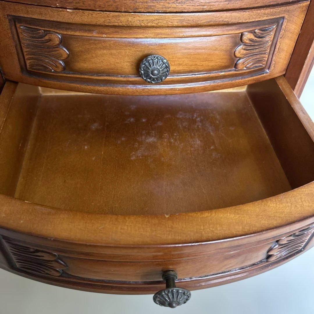 Cat leg carving round chest side table flower stand telephone stand Nordic furniture flea market