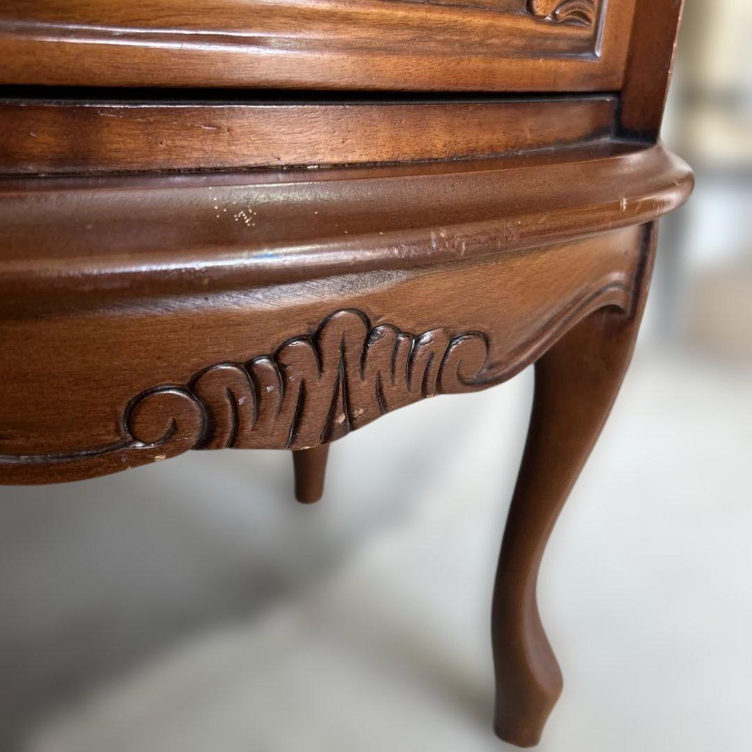 Cat leg carving round chest side table flower stand telephone stand Nordic furniture flea market