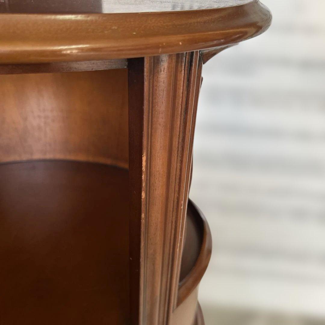 Cat leg carving round chest side table flower stand telephone stand Nordic furniture flea market