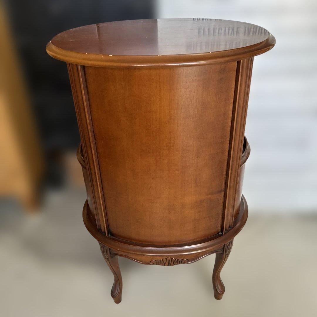 Cat leg carving round chest side table flower stand telephone stand Nordic furniture flea market