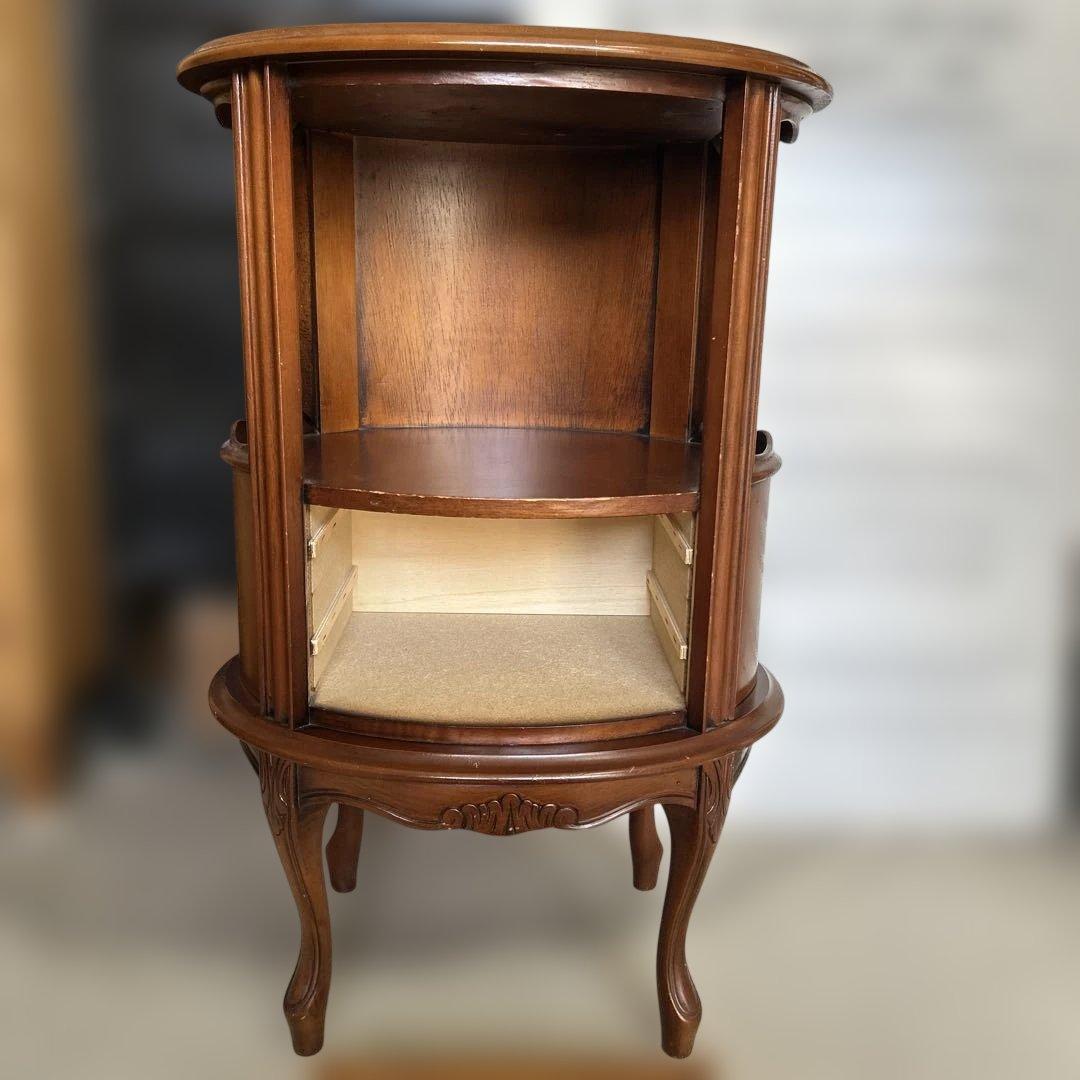 Cat leg carving round chest side table flower stand telephone stand Nordic furniture flea market