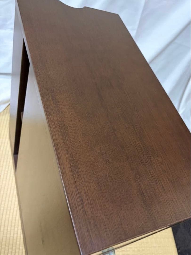 Wooden Chest, Router Storage, Fax Stand, Telephone Stand, Dark Brown, 4-Drawer