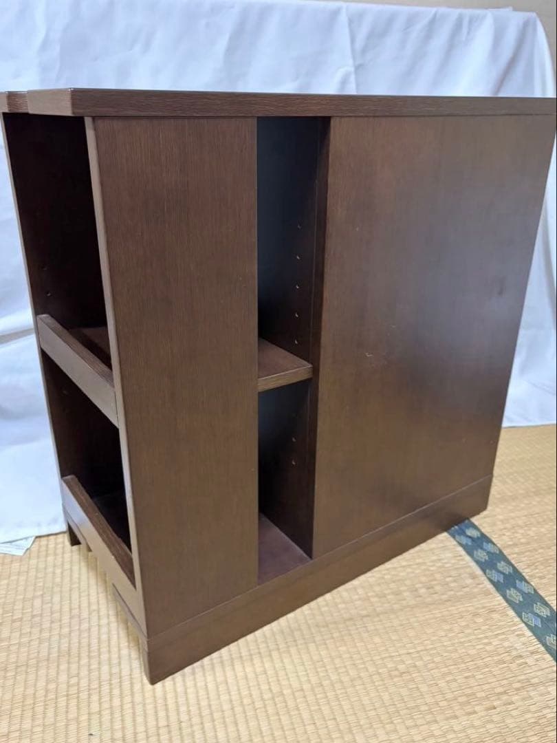 Wooden Chest, Router Storage, Fax Stand, Telephone Stand, Dark Brown, 4-Drawer