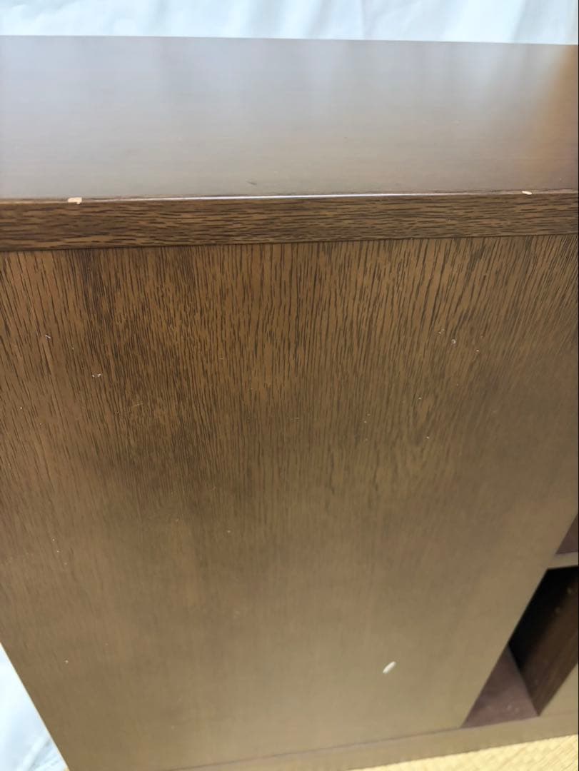 Wooden Chest, Router Storage, Fax Stand, Telephone Stand, Dark Brown, 4-Drawer