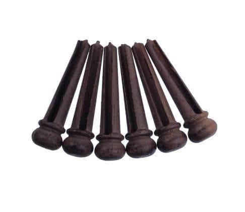 Bridge Pins - Rosewood with Abalone Dots - Set of 6
