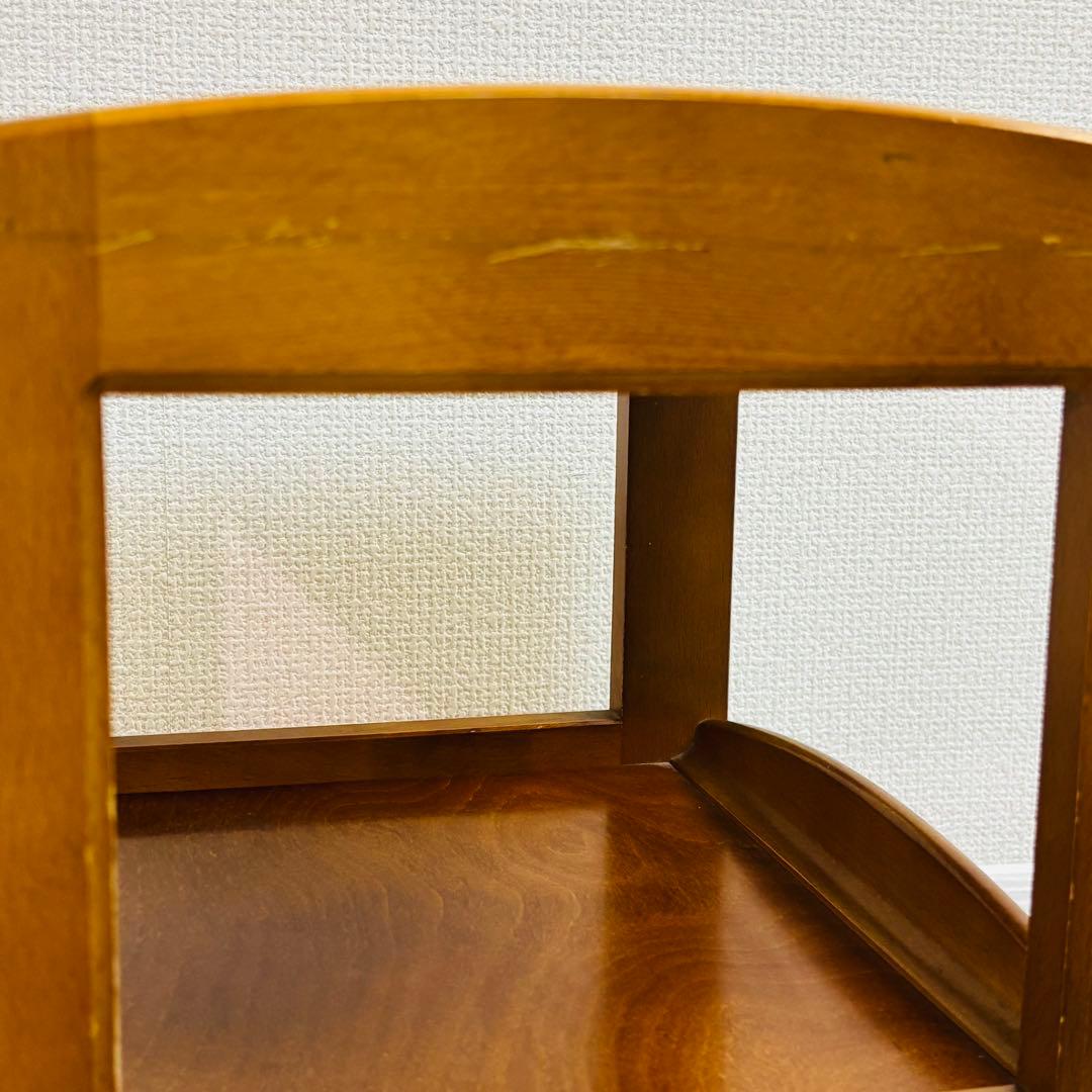 【Beautiful Condition】Karimoku Rattan Side Table, Telephone Stand, Flower Stand, Retro