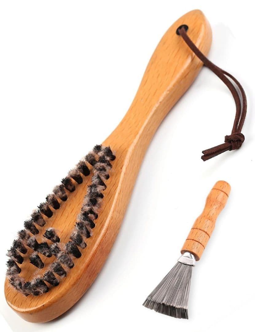 Pilling Remover for Suits, Kimonos, Coats, Knit Sweaters - Natural Wood, Natural Boar Bristle