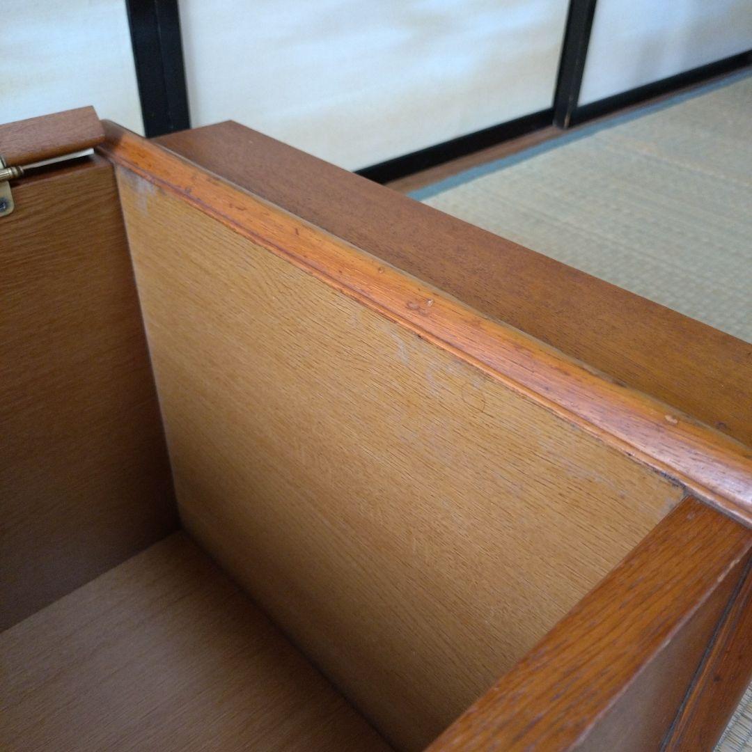 Wooden Brown Telephone Stand with Open Shelf