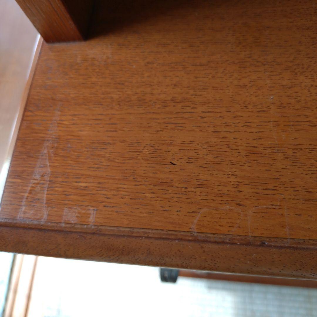 Wooden Brown Telephone Stand with Open Shelf