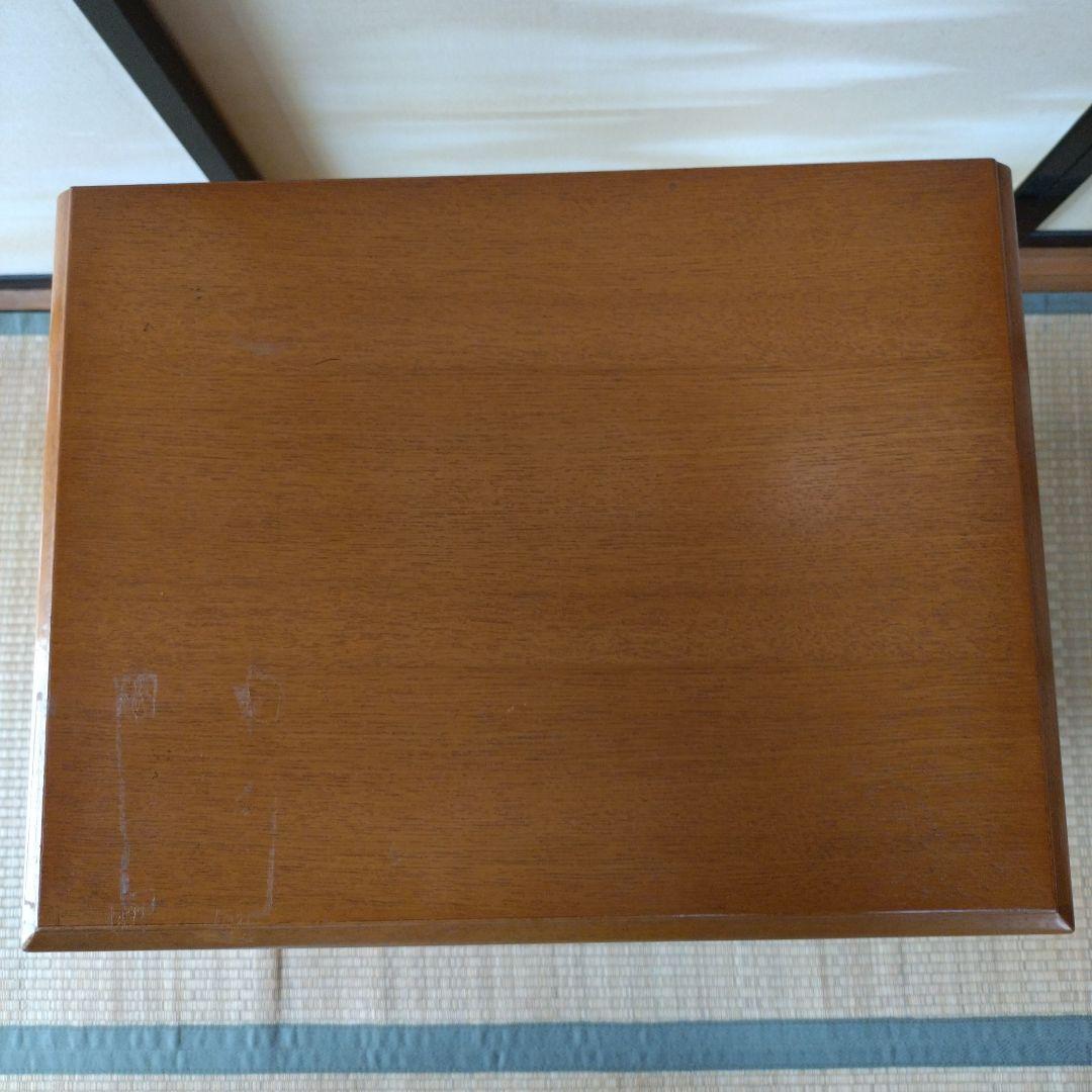 Wooden Brown Telephone Stand with Open Shelf