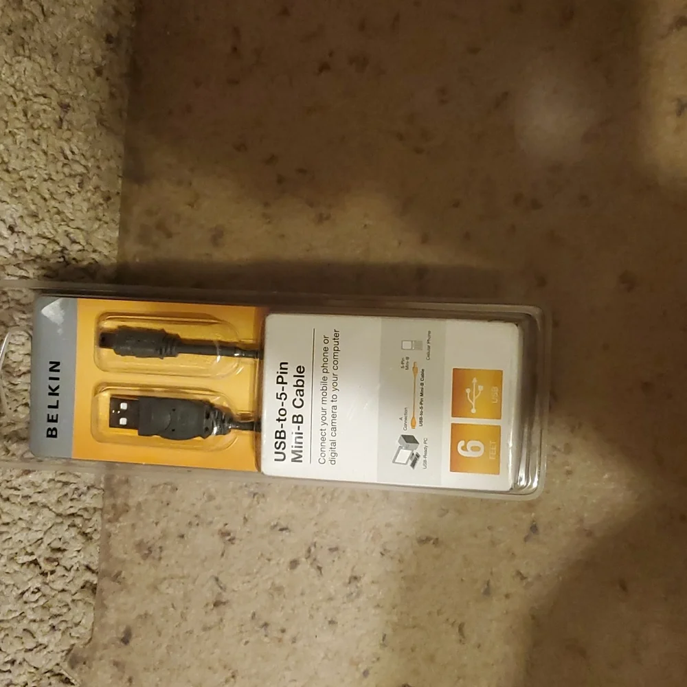 New Belkin USB to 5 Pin Mini B Cable