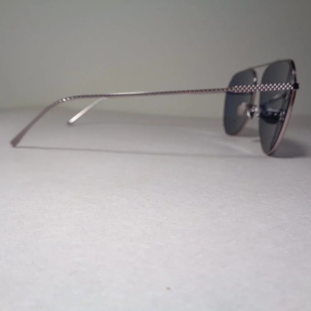 Lacoste L209S Silver Matte New Men's Aviator Sunglasses