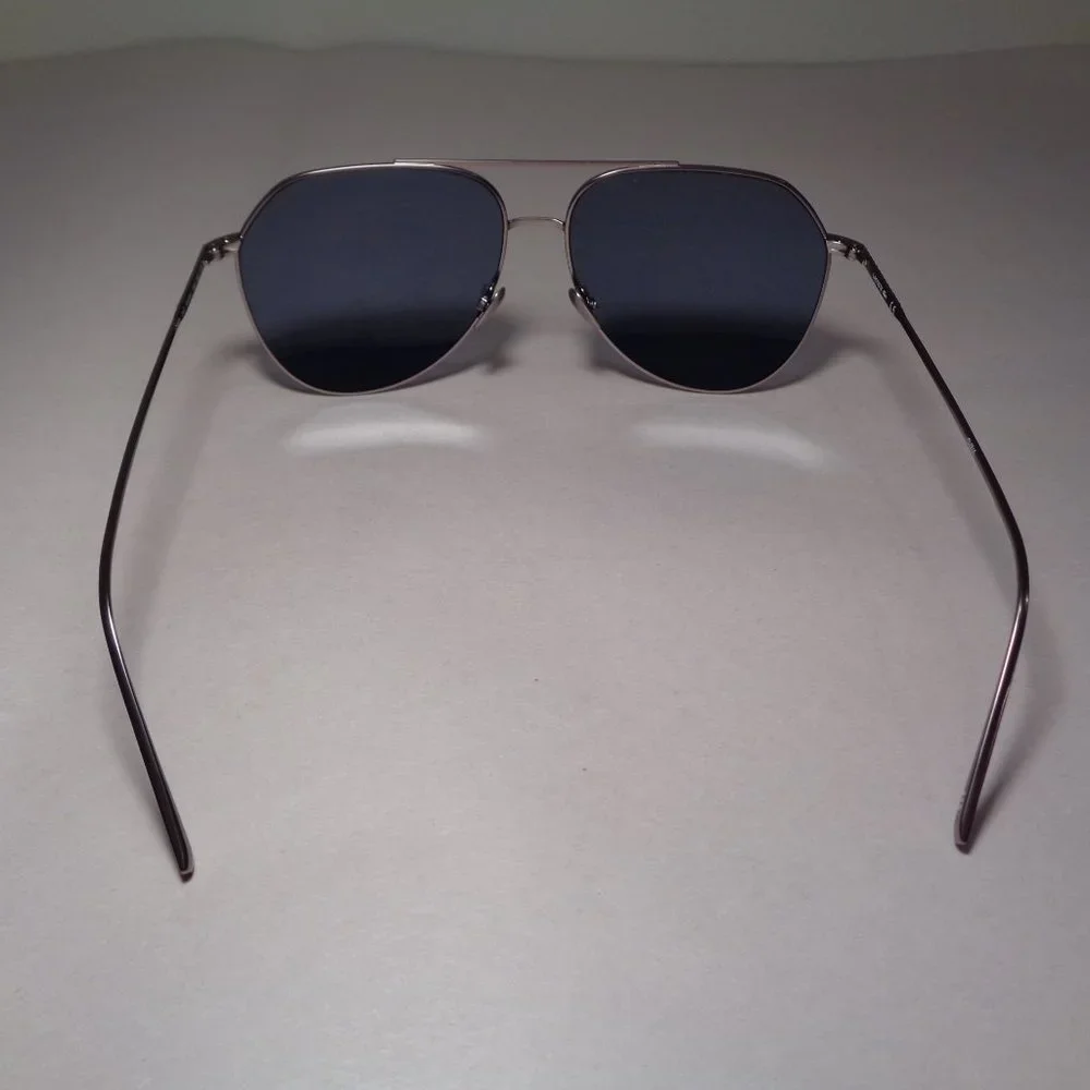 Lacoste L209S Silver Matte New Men's Aviator Sunglasses