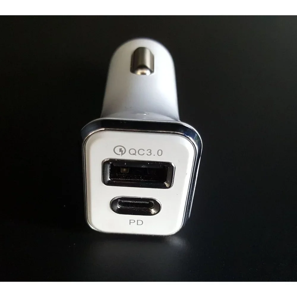 Fast PD Car Charger Dual Port for iPhone, Samsung Fast PD Type C Port