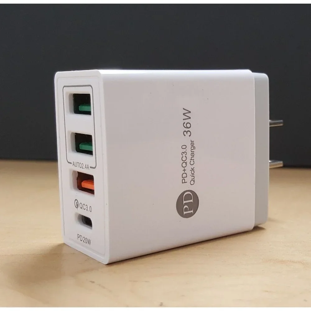 PD Type C Fast Wall Charger 4 Port QC 3.0 Quick Charge for all cell phones