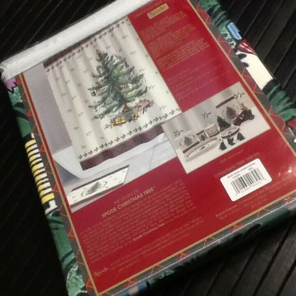 brand new Spode Whimsical Christmas Tree 72 inch x 72 inch Shower Curtain
