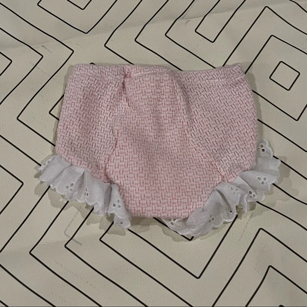 Paty Baby Bloomers with Eyelet Trim