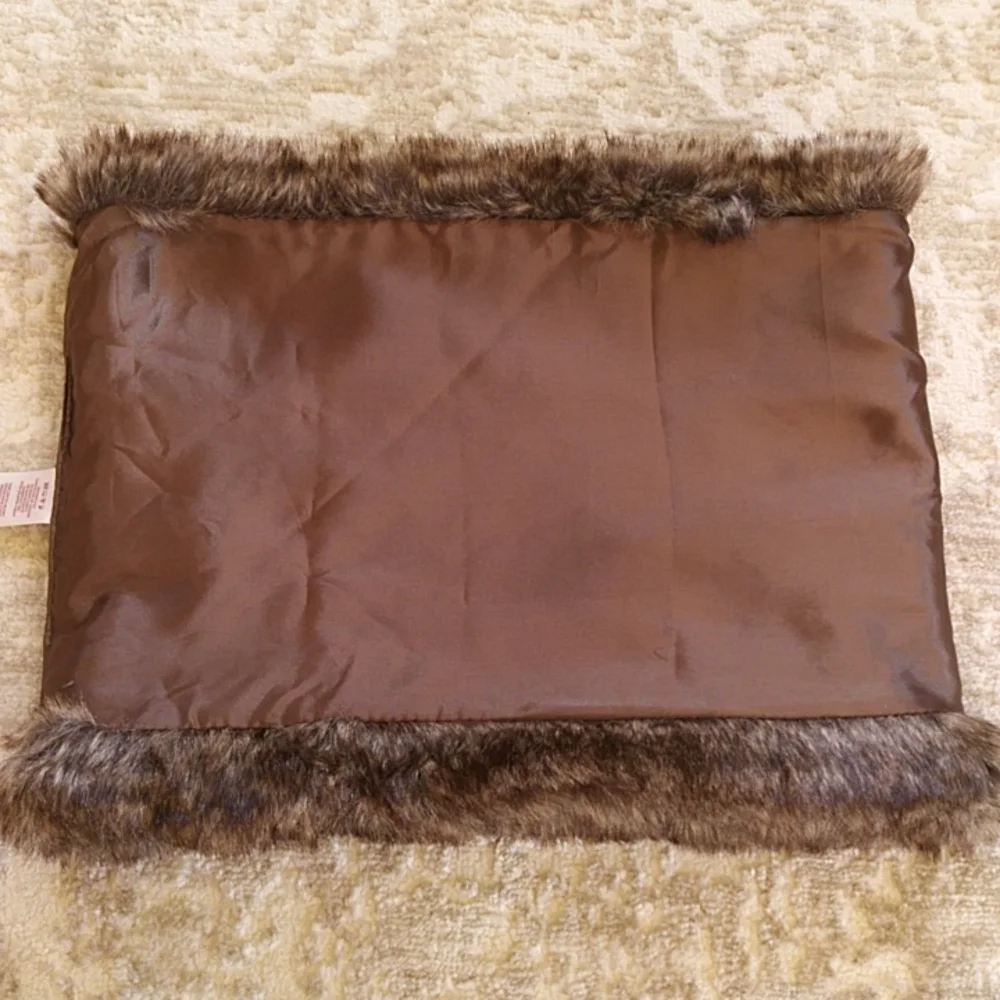 Faux Fur Lined Infinity Scarf