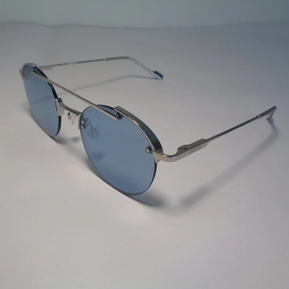 Calvin Klein CK20133S Shiny Silver New Men's Sunglasses