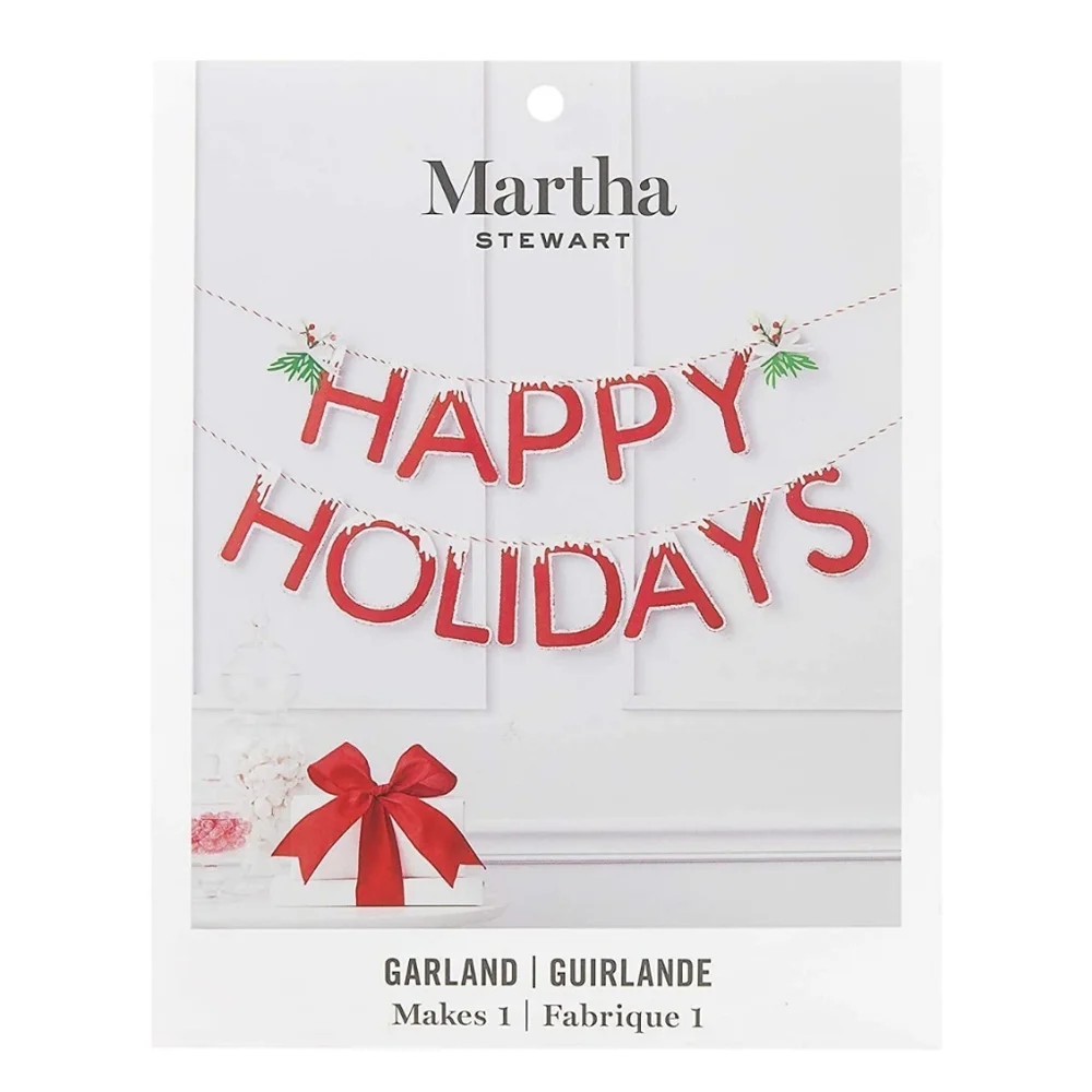 Martha Stewart Happy Holidays Garland