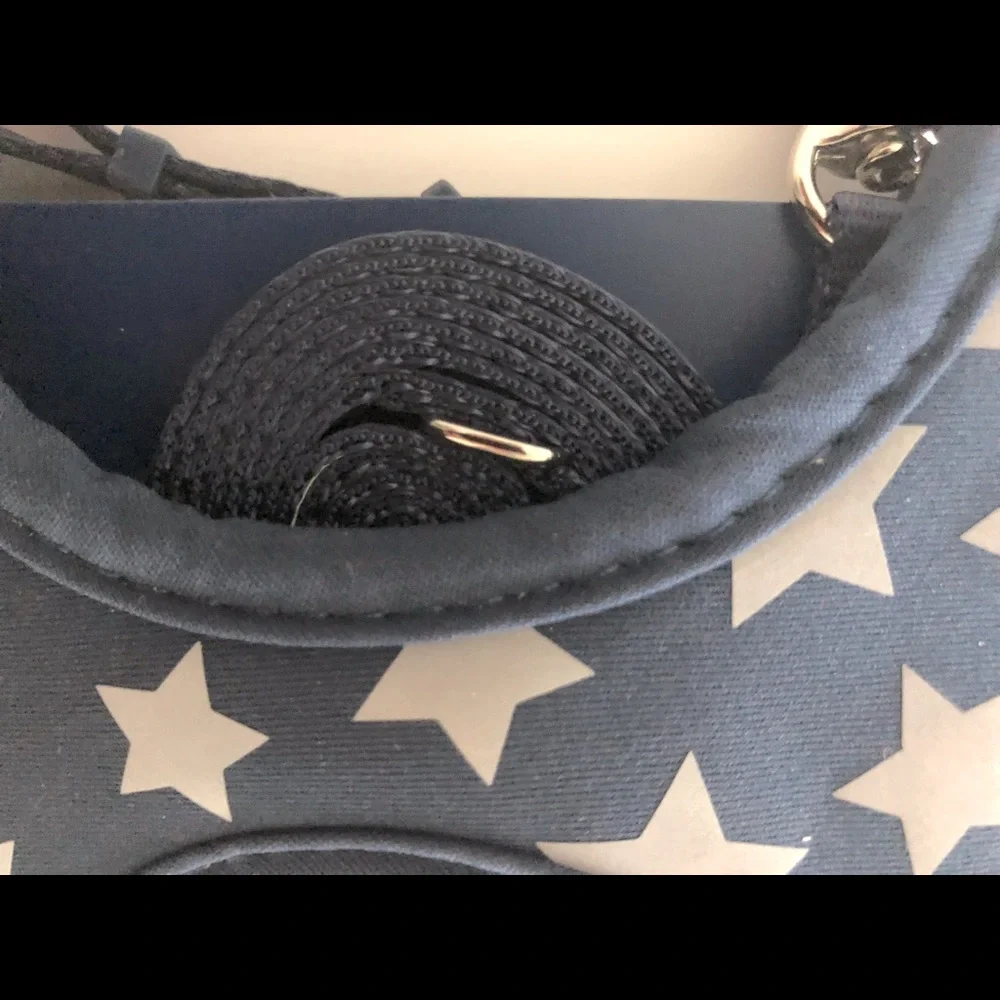 Star Spangled Cat Harness Set Navy/Silver