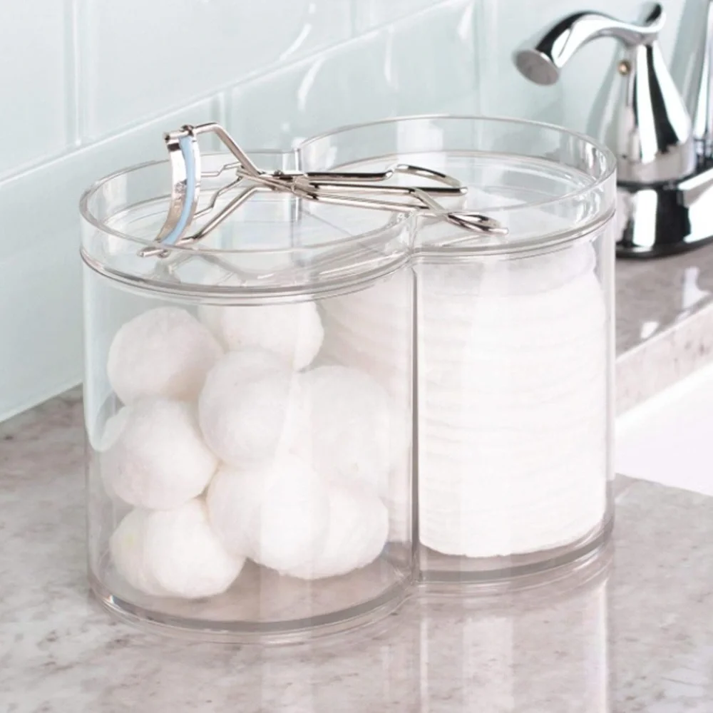 BRAND NEW Plastic Stackable Makeup and Cosmetic Storage Canister Container