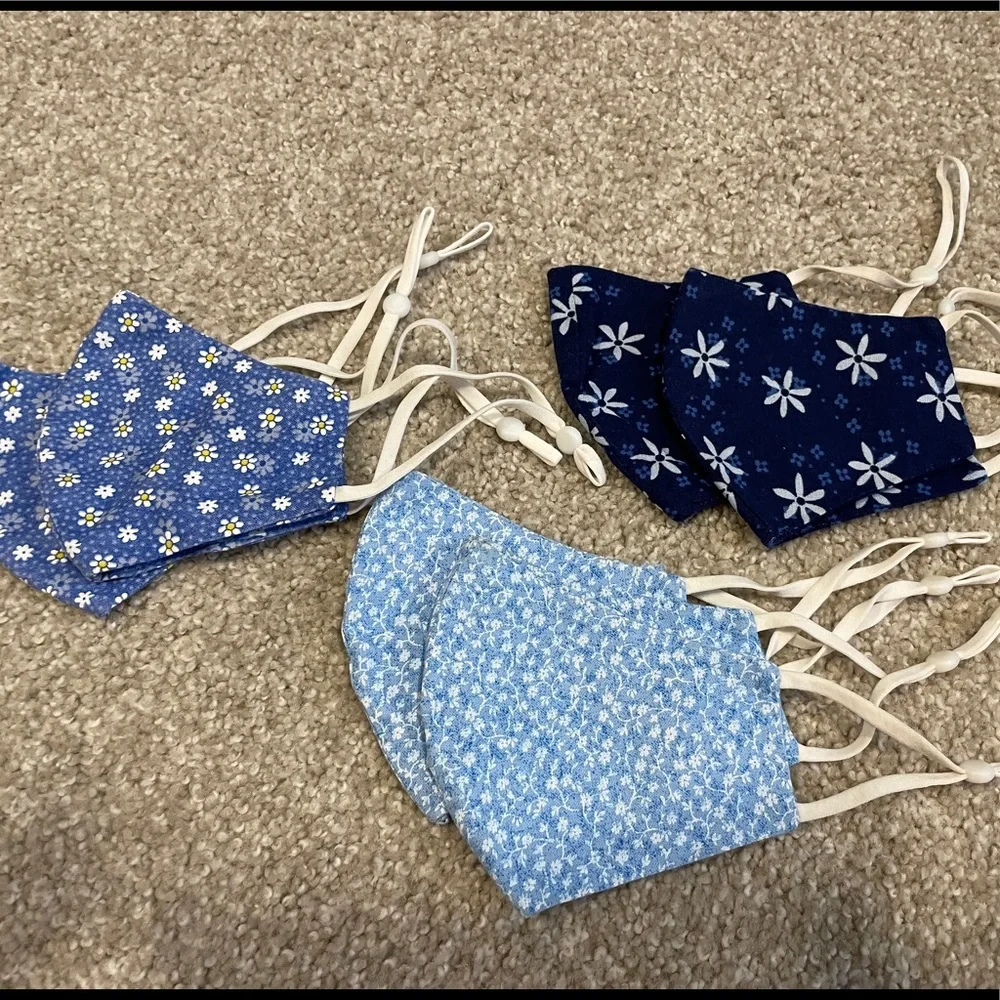 Set of 6 child-size face masks