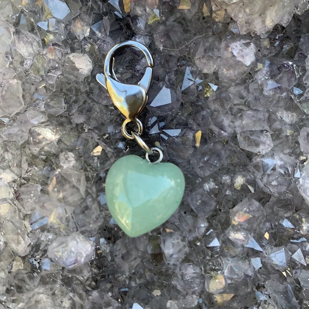 🌟HP🌟 2/20$ Green Aventurine Pet Collar Charm Crystal Dog Collar Charm