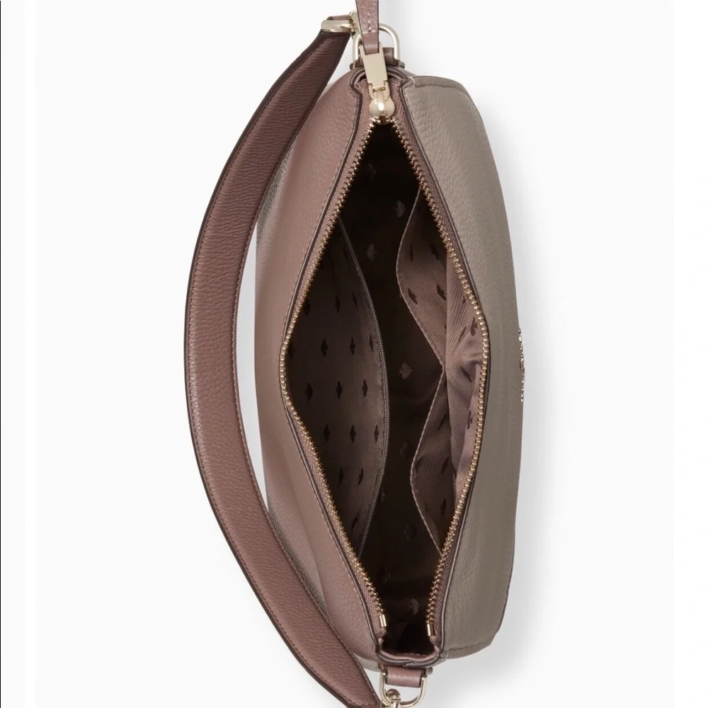 New Kate Spade Mixed Material Flap Shoulder Bag