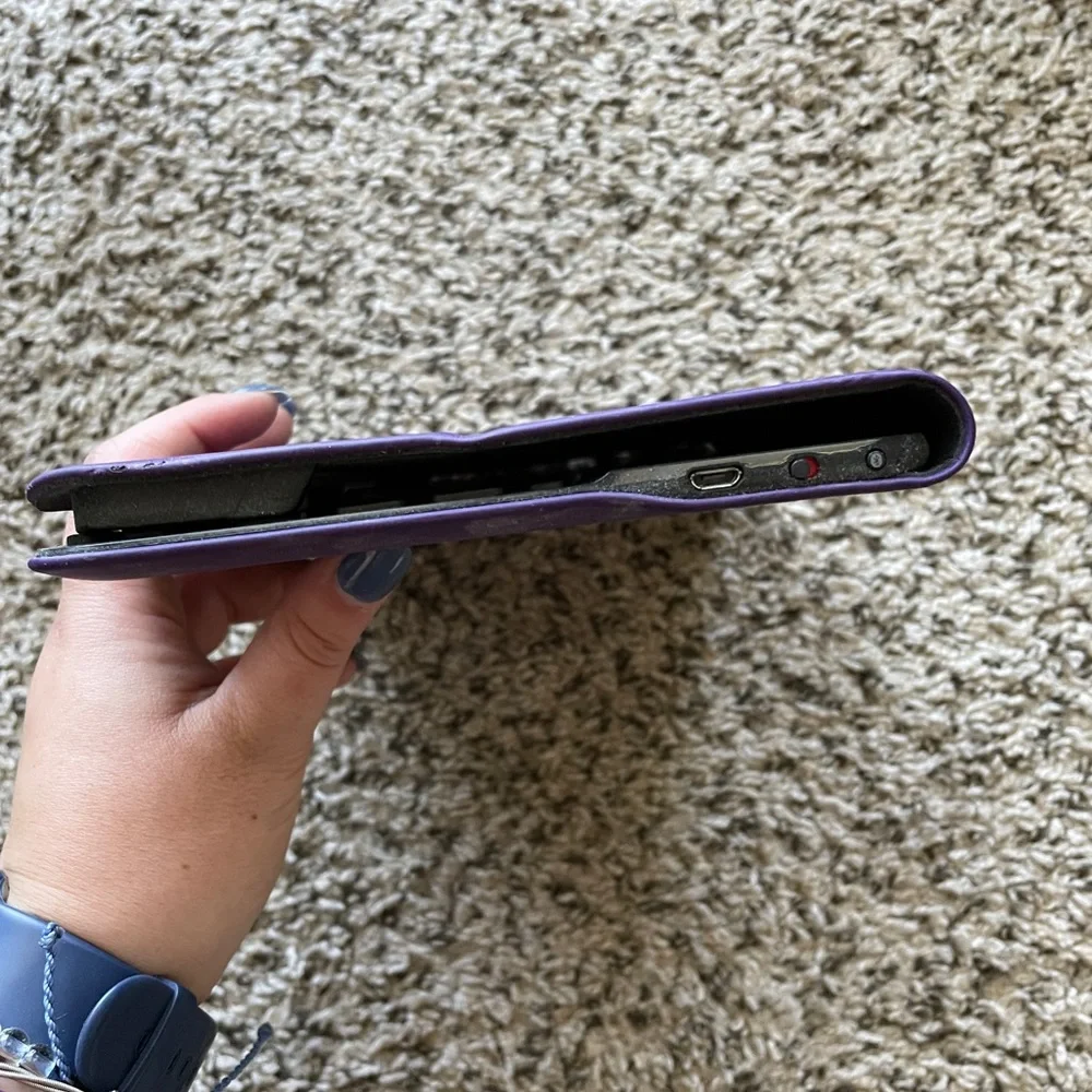 EUC Purple Logitech Bluetooth Cover/Keyboard for iPad Mini