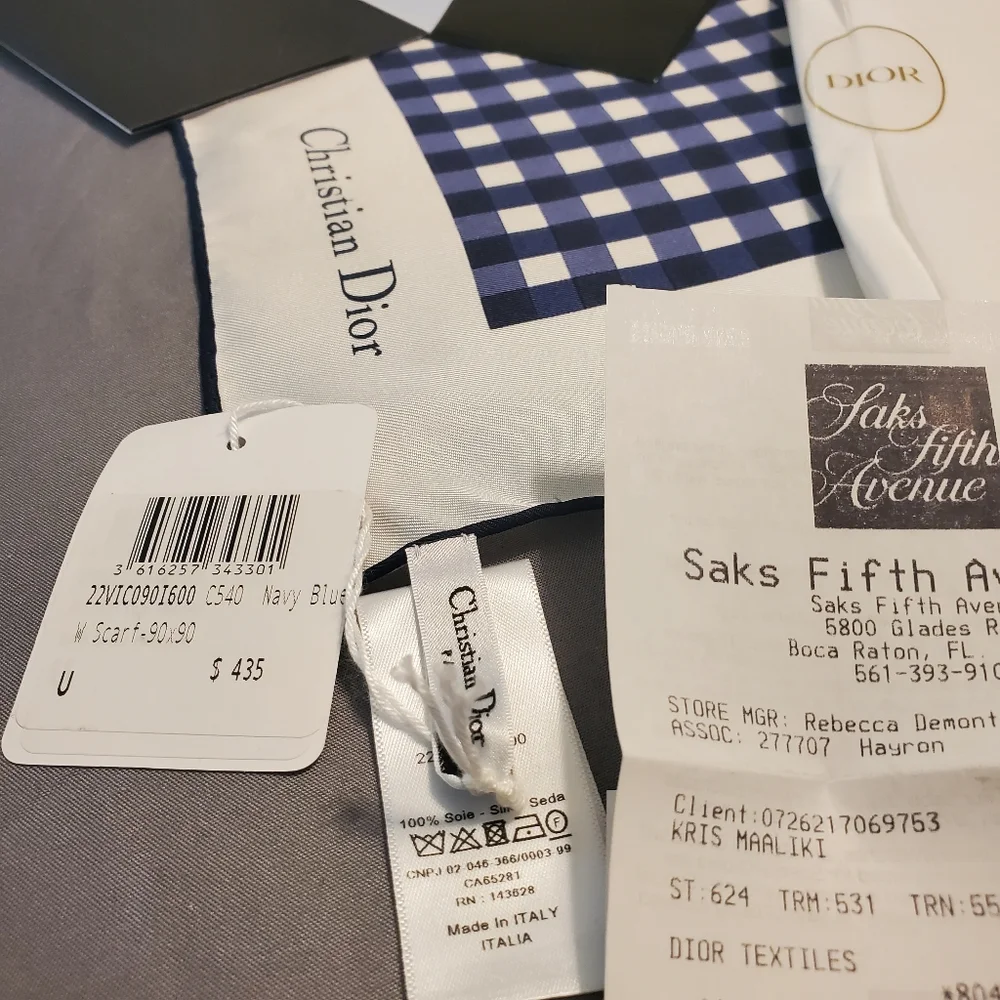 Dior silk scarf