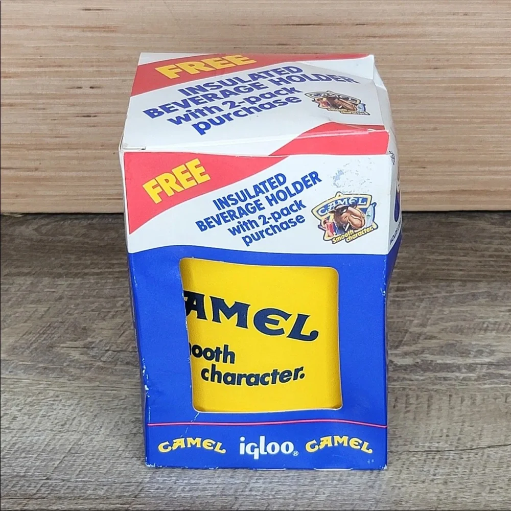 Camel Cigarette Igloo Beer Insulated Can Koozie Holder 1989 Promo Advertising