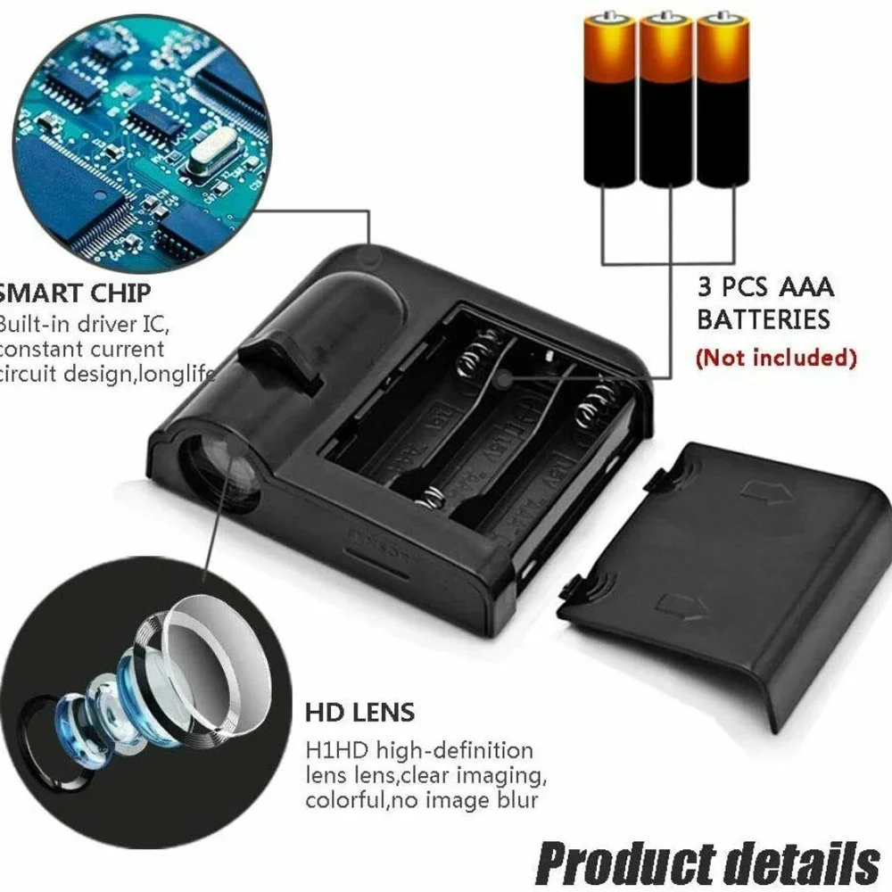 4x PCs GMC Logo Wireless Car Door Welcome Laser Projector Emblem