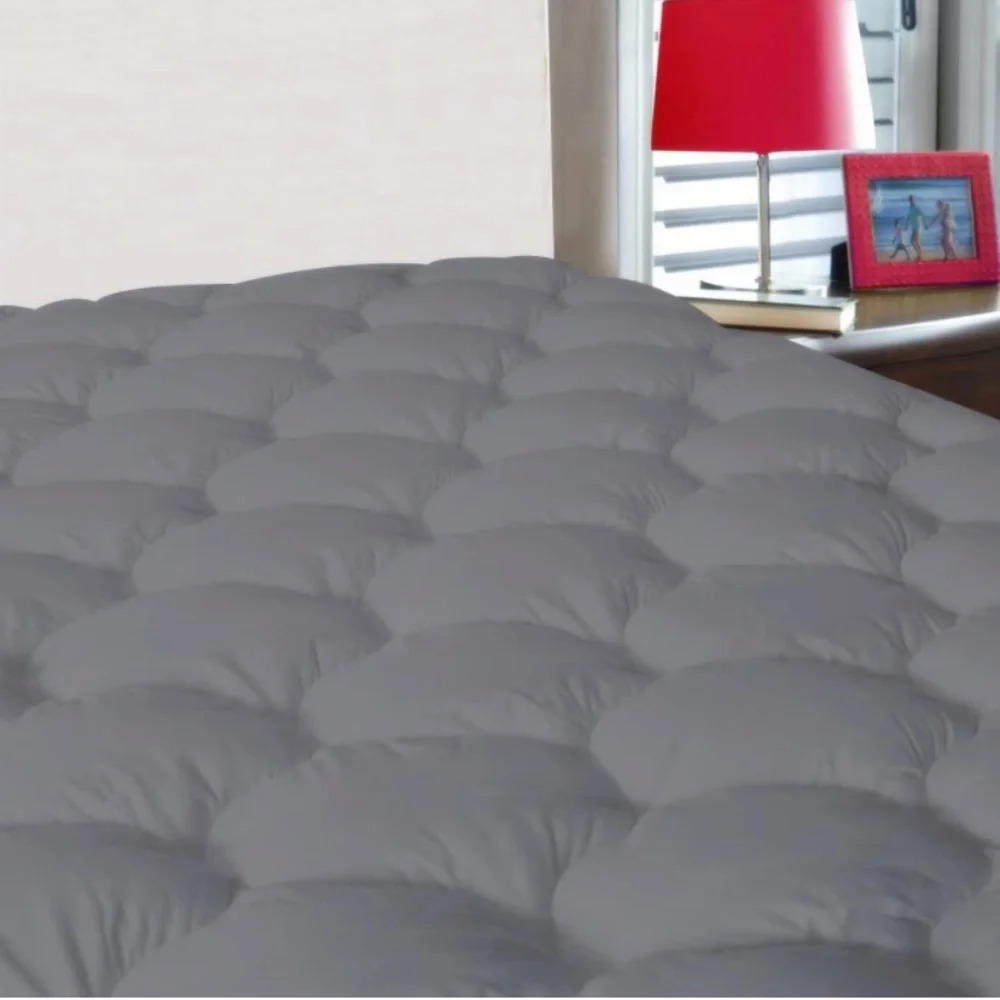 Super Queen Mattress Pad Cover -Breathable Soft Fluffy w/ Waterproof Bottom