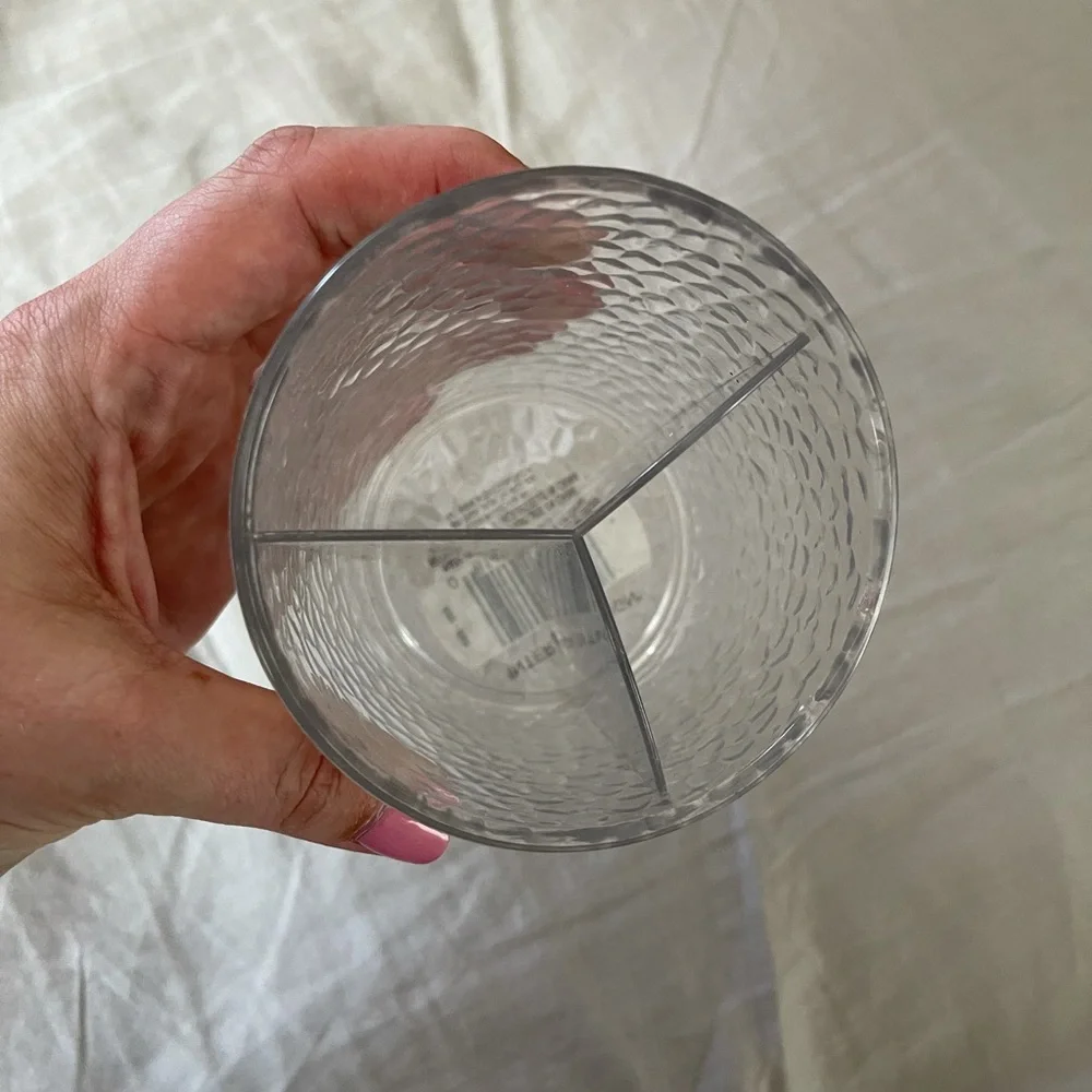 Clear bathroom container. Perfect for makeup brushes, toothbrush, etc.