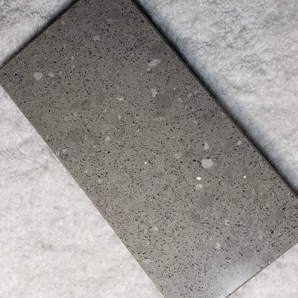 Quartz Stone Cutting Board cheese sushi charcuterie tray 5x10 gray sparkle